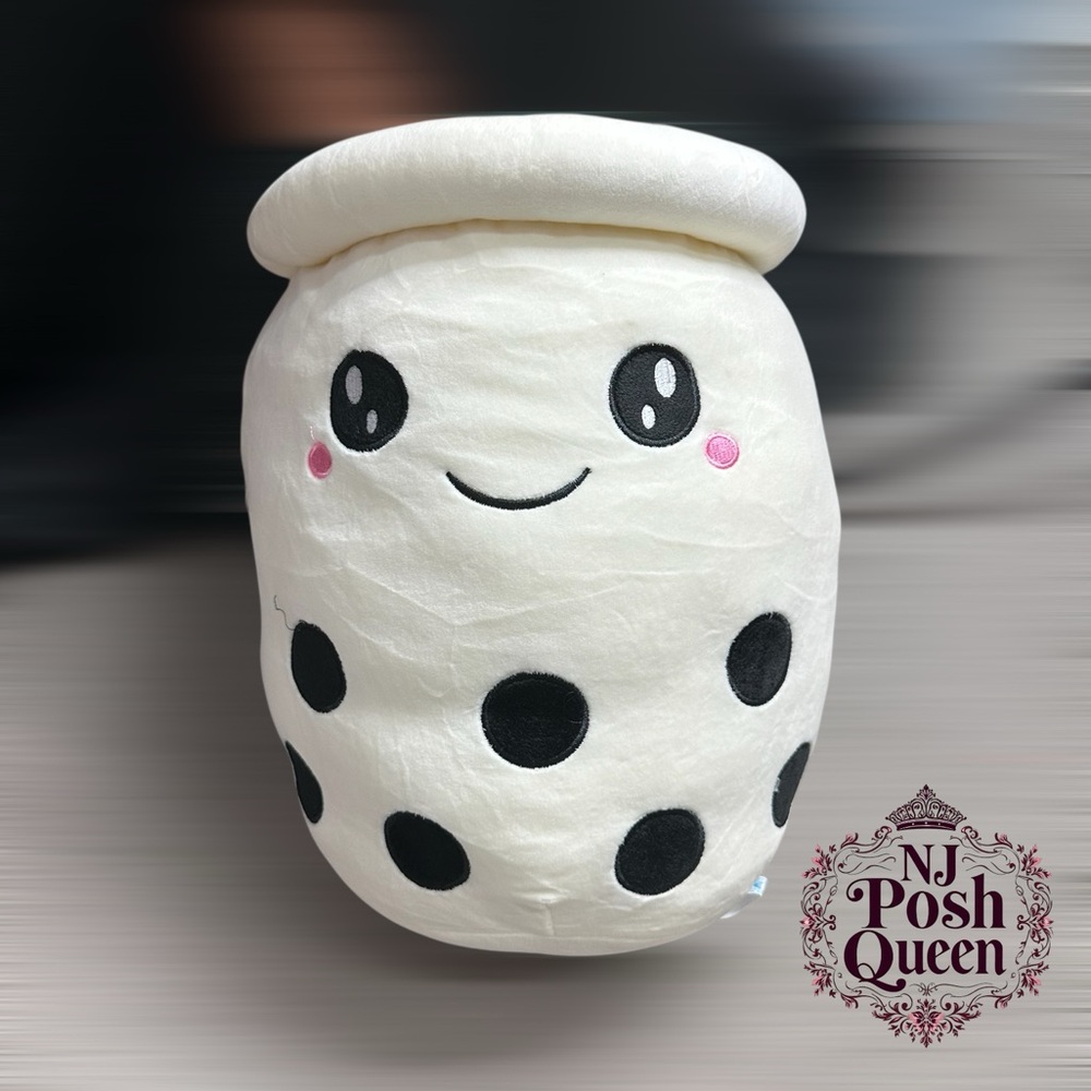 Boba Plush MILK 🥛 Bubble Tea Plushie Pillow 14” Tall - Picture 4 of 4